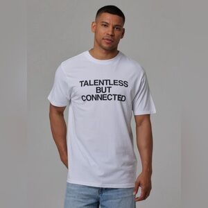 NEW TALENTLESS MENS CONNECTED TEE WHITE SIZE LARGE